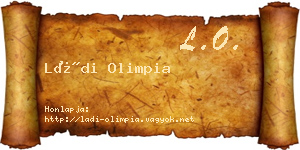 Ládi Olimpia névjegykártya